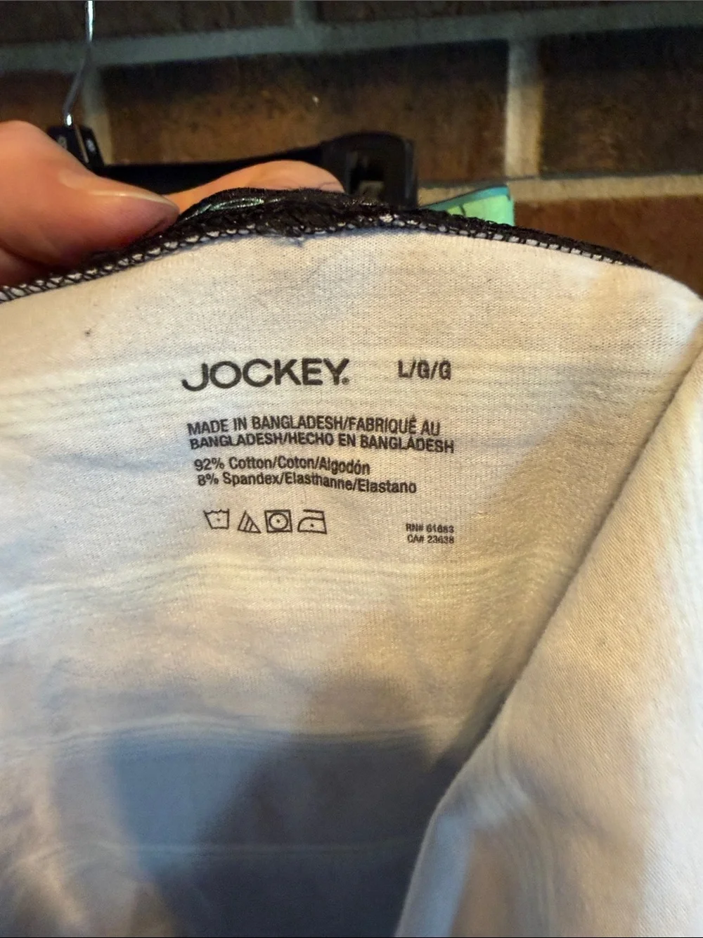 Jockey Men's Striped Briefs in Black with Teal and White Stripes 3pack